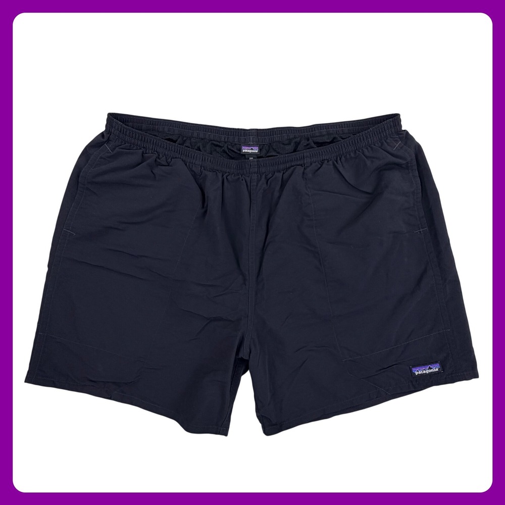 Patagonia Baggies Longs Shorts Men XXL 6" Black Nylon Quick Dry Mesh Lined 58033